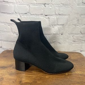Everlane Black Knit Sock Ankle Boots